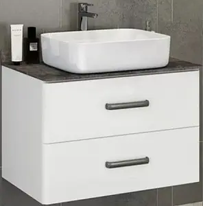 Тумба-умывальник подвесная Comforty Амстердам 75 белый 00-00004668CF, 1