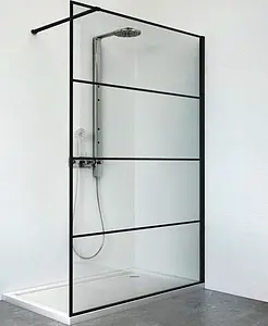 Душевое ограждение 800мм прозрачное стекло ROTH Philly Loft PLH/800 black elox/transparent/6mm PLH 08020 NPE, 1