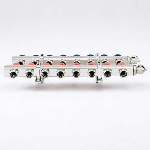 Группа коллекторная без расходомеров 8 отводов 1&quot;в/в x ¾&quot;ек Uni-fitt 441E4308