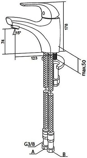 Смеситель для раковины Am.Pm Sense хром F7502132