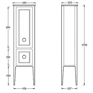 Шкаф-пенал напольный Kerama Marazzi Plaza Classic белый PL.C.175\\WHT Шкаф-пенал напольный Kerama Marazzi Plaza Classic белый PL.C.175\\WHT, 2