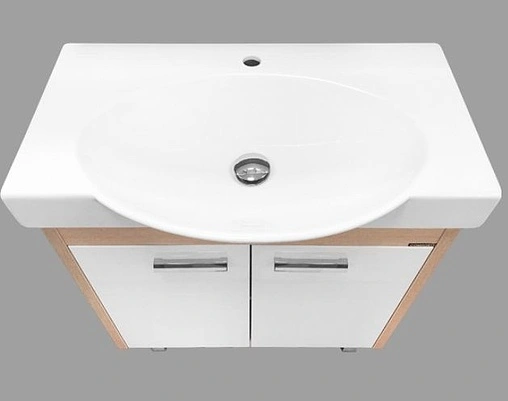 Тумба-умывальник напольная Comforty Лион 76 белый/сосна лоредо