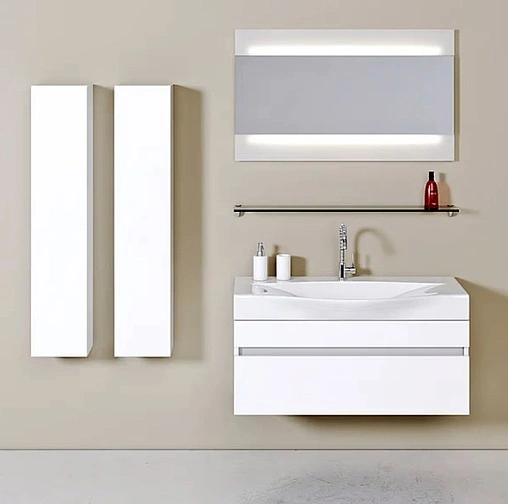 Тумба под умывальник Aqwella Bergamo 80 белый Ber.01.08/W