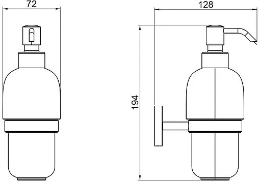 Дозатор для жидкого мыла Aquatek Бетта хром/белый AQ4605CR