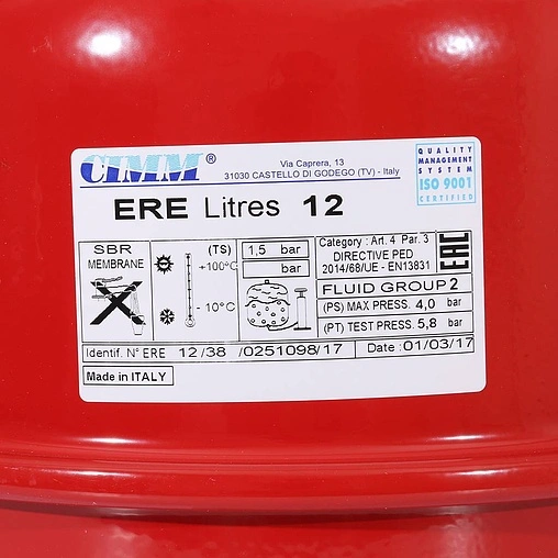 Расширительный бак CIMM ERE 12л 4 бар 820012