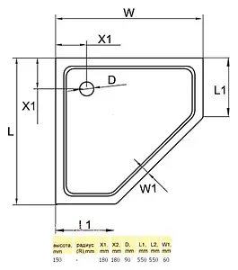 Поддон для душа Cezares Tray TRAY-A-P-100-15-W Поддон для душа Cezares Tray TRAY-A-P-100-15-W, 3