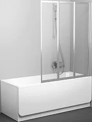 Шторка на ванну 1300мм прозрачное стекло Ravak Supernova VS3 130 795V0U00Z1