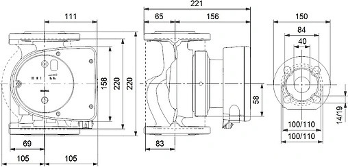 Насос циркуляционный Grundfos MAGNA1 40-40 F 99221291