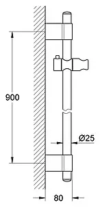 Душевая штанга Grohe Power&Soul 90 хром 27785000, 2