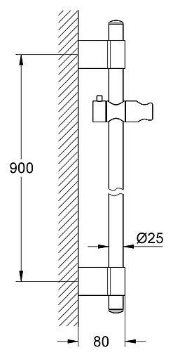 Душевая штанга Grohe Power&amp;Soul 90 хром 27785000