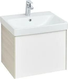 Тумба-умывальник подвесная Aquaton Асти 55 белый/ясень шимо 1A2631K0AXD70, 1