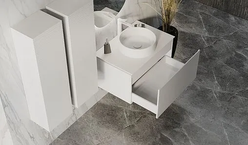 Тумба под умывальник подвесная Jorno Stone 80 белый Stn.01.80/P/W/JR Тумба под умывальник подвесная Jorno Stone 80 белый Stn.01.80/P/W/JR