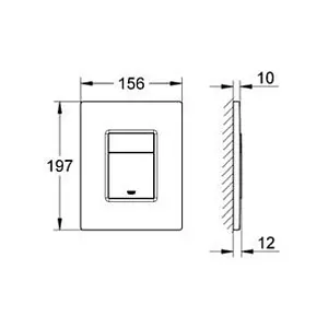 Клавиша смыва для унитаза Grohe Skate Cosmopolitan 38732SD0 сатин Клавиша смыва для унитаза Grohe Skate Cosmopolitan 38732SD0 сатин, 2