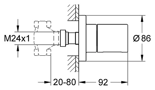 Вентиль запорный Grohe Grohtherm 3000 Cosmopolitan хром 19470000