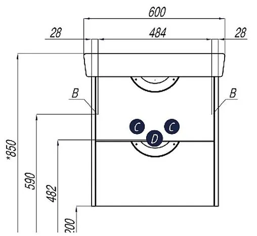 Тумба под умывальник Aquaton Сильва 60 дуб фьорд 1A211801SIW60