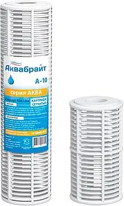 Сетчатый картридж для механической очистки воды Slim Line 10" Аквабрайт А-10 Сетчатый картридж для механической очистки воды Slim Line 10" Аквабрайт А-10, 4