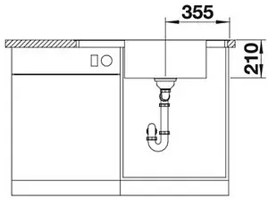 Мойка кухонная Blanco Andano XL 6S-IF Compact 86 L нержавеющая сталь 523002 Мойка кухонная Blanco Andano XL 6S-IF Compact 86 L нержавеющая сталь 523002, 3