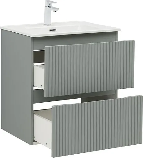 Тумба под умывальник подвесная Aquanet Джейн (Flat) 60 мисти грин 00335432