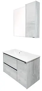 Тумба-умывальник подвесная Comforty Бремен 90 дуб белый 00004142375CF Тумба-умывальник подвесная Comforty Бремен 90 дуб белый 00004142375CF, 5