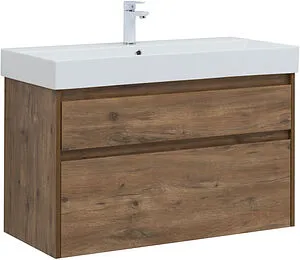 Тумба-умывальник Aquanet Nova Lite 100 дуб рустикальный 00249957+ Тумба-умывальник Aquanet Nova Lite 100 дуб рустикальный 00249957+, 1