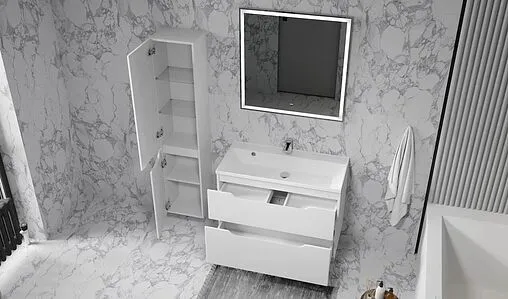 Тумба под умывальник подвесная Raval Wector 90 белый Wct.01.90/P/W/MD