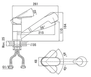 Смеситель для кухни с выдвижным изливом D&K Speyer Rhein хром DA1312501 Смеситель для кухни с выдвижным изливом D&K Speyer Rhein хром DA1312501, 2