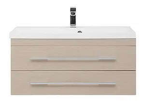 Тумба-умывальник подвесная Aquanet Нота 90 светлый дуб 00171494+00204119 Тумба-умывальник подвесная Aquanet Нота 90 светлый дуб 00171494+00204119, 5