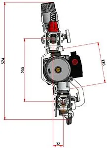 Узел насосно-смесительный без насоса Valtec Technomix VT.TECHNOMIX.0.130, 2