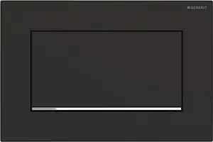 Клавиша смыва для унитаза Geberit Sigma 30 NEW 115.893.14.1 кнопка/черный матовый, полоска/хром глянцевый, 1