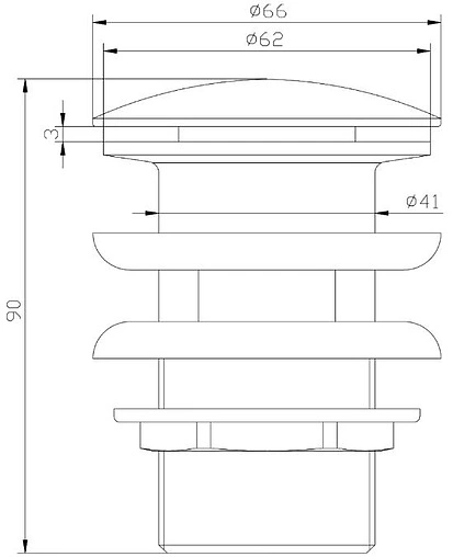 Выпуск автоматический для раковины с переливом Lemark Jasmine бронза LM6680B