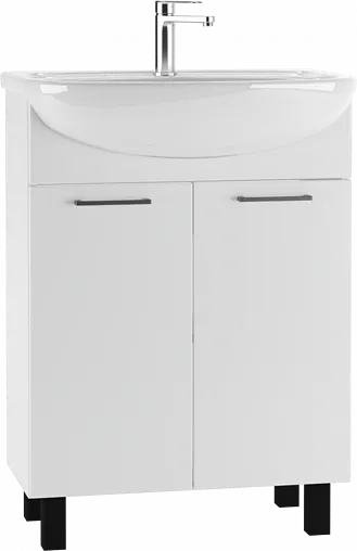 Тумба-умывальник напольный Айсберг Контраст 60 белый DA2703T+4620008192772