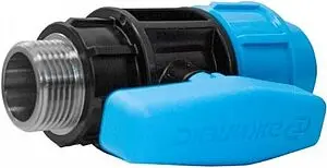 Кран шаровый с переходом на пнд трубу 32мм x 1"н Джилекс 9165 Кран шаровый с переходом на пнд трубу 32мм x 1"н Джилекс 9165, 1