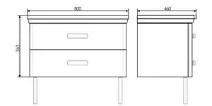 Тумба-умывальник подвесная Comforty Рим 80 серый Тумба-умывальник подвесная Comforty Рим 80 серый, 2
