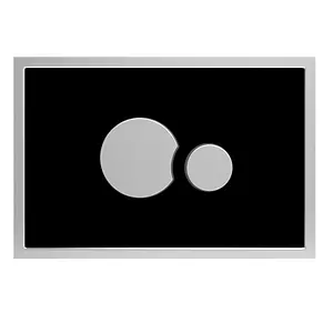 Клавиша смыва для унитаза Sanit SG706 16.721.81..0000 кнопки/хром глянцевый, панель/стекло черный, 3