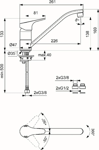 Смеситель для кухни Vidima Next хром BA375AA