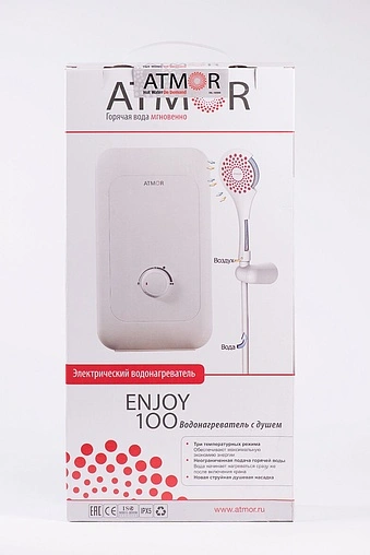 Водонагреватель проточный электрический Atmor Enjoy 100 3.5 KW Shower 3520183