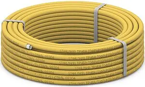Труба гофрированная из нержавеющей стали отожженная Stahlmann 15мм в желтой оплетке бухта 10м 2217493 Труба гофрированная из нержавеющей стали отожженная Stahlmann 15мм в желтой оплетке бухта 10м 2217493, 1