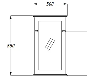 Зеркало Opadiris Палермо 50 светлый орех Z0000008544, 2