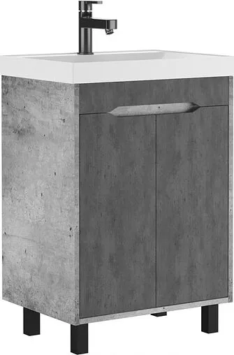 Тумба под умывальник напольная Домино Loft 60 бетон DL5606T