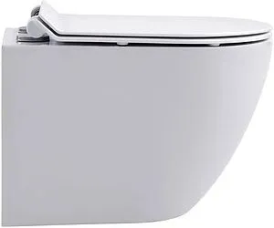 Унитаз подвесной безободковый Aquanet Cetus 2.0 Rimless белый CETUS W Short T Унитаз подвесной безободковый Aquanet Cetus 2.0 Rimless белый CETUS W Short T, 3