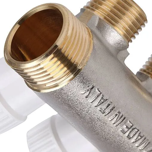 Коллектор регулирующий проходной 2 отвода ¾"в/н x ½"к Stout SMB 6851 341202 Коллектор регулирующий проходной 2 отвода ¾"в/н x ½"к Stout SMB 6851 341202