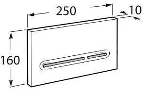 Клавиша смыва для унитаза Roca Duplo One PL-5 890199002 хром матовый Клавиша смыва для унитаза Roca Duplo One PL-5 890199002 хром матовый, 2