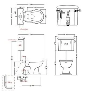 Бачок для унитаза Kerasan Retro белый 107201 Бачок для унитаза Kerasan Retro белый 107201, 2