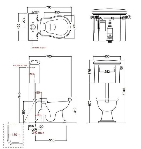 Бачок для унитаза Kerasan Retro белый 107201