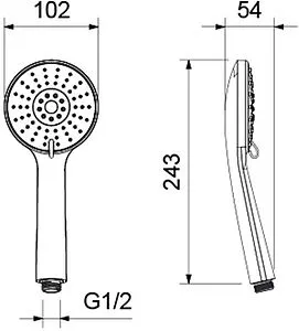Лейка ручного душа Aquatek Бетта хром AQ2009CR Лейка ручного душа Aquatek Бетта хром AQ2009CR, 2