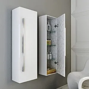 Шкаф-пенал подвесной Aqwella Milan 35 белый Mil.05.35/W Шкаф-пенал подвесной Aqwella Milan 35 белый Mil.05.35/W, 3