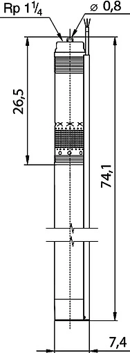 Насос скважинный центробежный 3" Grundfos SQ 1-50 96510179 Насос скважинный центробежный 3" Grundfos SQ 1-50 96510179