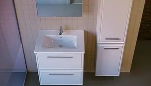 Тумба-умывальник подвесная Raval Quadro 60 белый Qua.07.60/P/W+QDR60SLWB01, 4