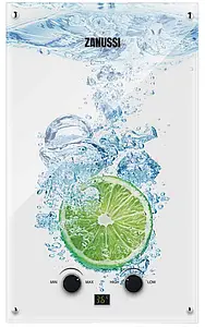 Водонагреватель проточный газовый Zanussi GWH 10 Fonte Glass Lime Водонагреватель проточный газовый Zanussi GWH 10 Fonte Glass Lime, 1