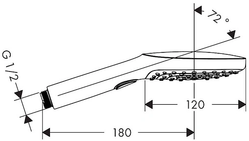 Лейка ручного душа Hansgrohe Raindance Select E 120 3jet чёрный матовый 26520670